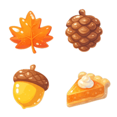 Squishy Autumn Emoji Set