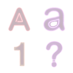 脈動閃爍霓虹字母與符號