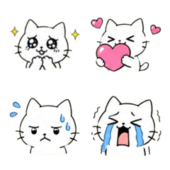 Glittery White Cat-Daily Emojis