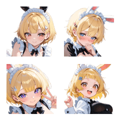 Bunny Maid Emojis
