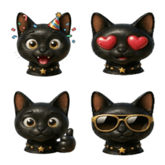 Cute Black Cat Figure