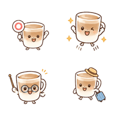 Cute Cafe Latte Emoji