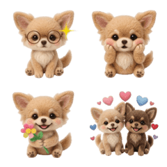 Felt Fabric Daily Fluffy Chihuahua