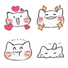 White Mochi Cat Emoji