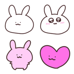 Everyday life! Simple! Round bunny emoji