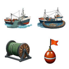 漁船與商業船 3D