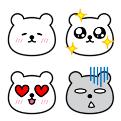 Manga-style polar bear Emoji