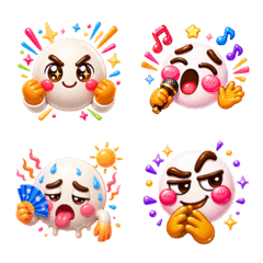 Chubby, round-faced emoji