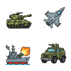 可愛軍事武器表情貼