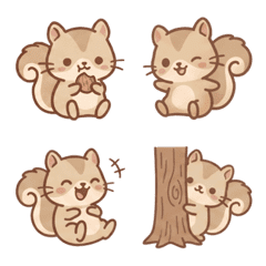 Chubby Squirrels: Cute & Round Emoji
