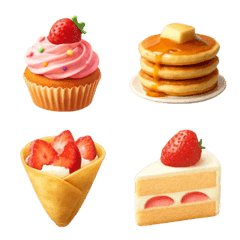 Realistic after-meal desserts-Emojis