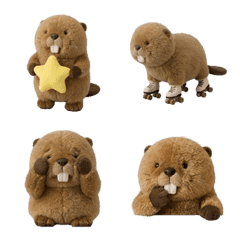 Beaver Plush Emojis 2