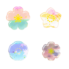 Puffy flower sticker Emoji