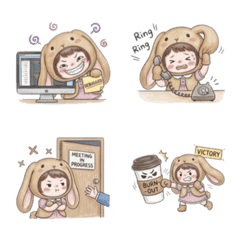 ★兔兔女孩★ 表情貼