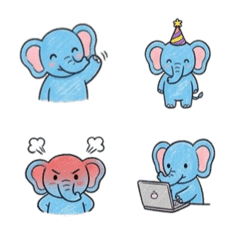 Crayon Animal: Bluey the Elephant