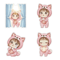 嘻嘻女孩(柴犬)表情貼!