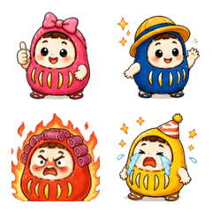 療癒系小達磨，陪你表達每天的心情！