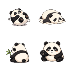 Lazy Chubby Panda Emojis