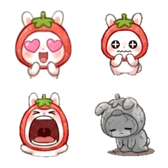 呆萌兔兔（草莓帽版）