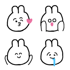 Cute and simple bunny emojis