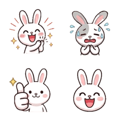 Gentle Bunny 2 : Daily Reaction Emoji