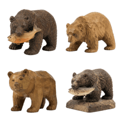 wooden bear carving