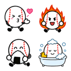 Cute Baseball Emoji Set (40 Stickers)