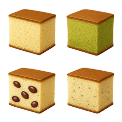 Realistic Castella cake -Emoji