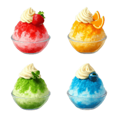 Realistic shaved ice-Emoji