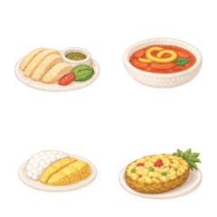 刺繍風 タイ料理＆屋台アイコン