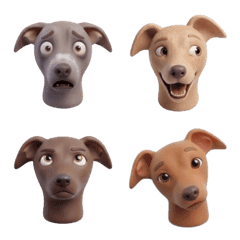 3D Italian Greyhound emoji