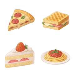 刺繍でヨーロピアンな食べ物