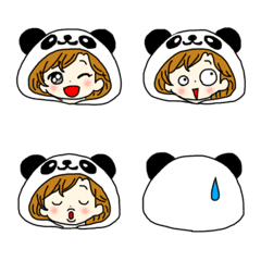 Cute emoji of Ku-min Panda