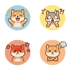 Shiba Inu Emotions Set