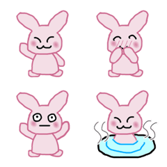 Cute and laid-back rabbit emoji