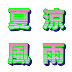 Retrowave 復古霓虹 字母表情貼 023