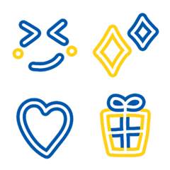 Blue x Yellow *casual handwritten emojis