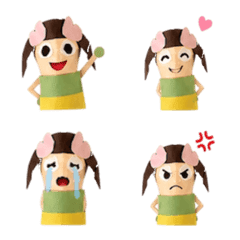Heart Ribbon Girl Daily Stickers