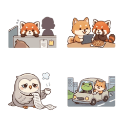 ★可愛動物職場篇★ 表情貼