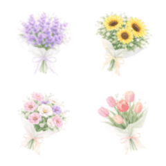 Cute Flower Bouquet Emojis