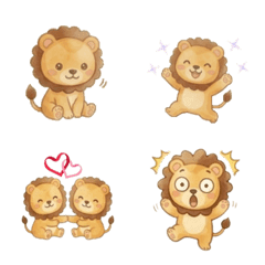 呆萌小獅子表情貼