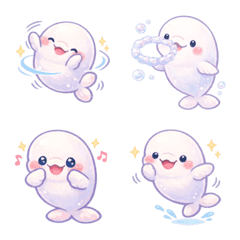 Cute beluga emojis for everyday use