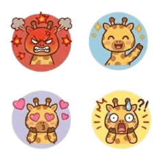 Giraffe Emotions Set