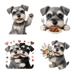 Felt Fabric Daily Miniature Schnauzer