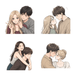 สติกเกอร์อิโมจิชีวิตประจำวันของคู่รัก