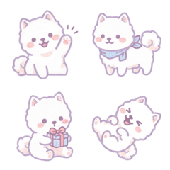 Tiny Fluffy Samoyed