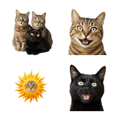 3 Friendly Cats Emoji Pack