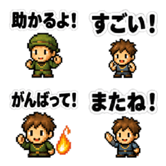 Retro RPG mob character pixel art emojis