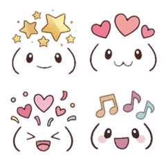 Simple and cute face emojis 8