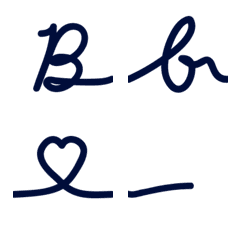 Connected cursive handwriting